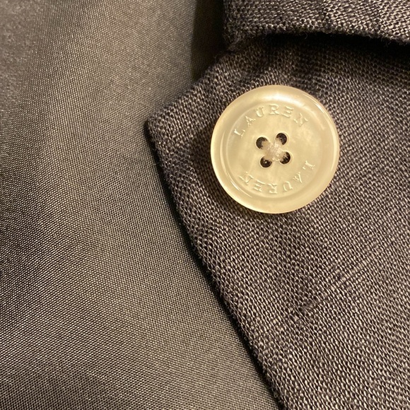 Ralph Lauren Black Linen Jacket Size 14W - Picture 4 of 6